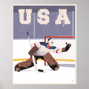 USA hockeygoalie Poster