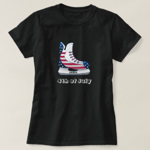 USA Hockeyskridskor för 4 juli T Shirt