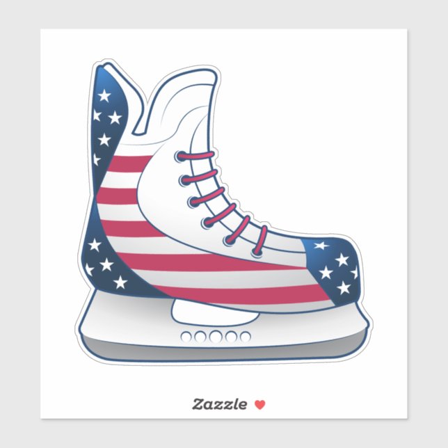USA Hockeyskridskor Klistermärken (Ark)