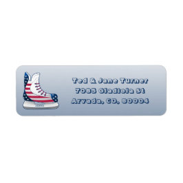 USA Hockeyskridskor Returadress Etikett
