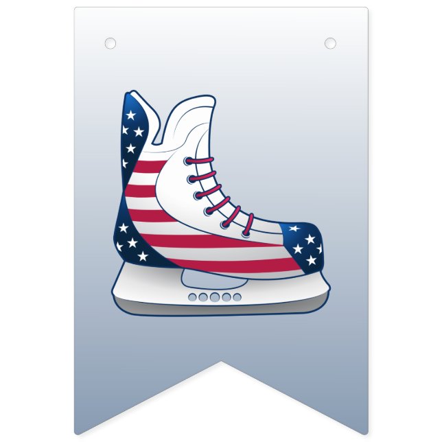 USA Hockeyskridskor Vimplar (Första flaggan)