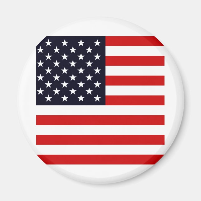 USA Högkvalitativ Flagga Magnet (Framsidan)