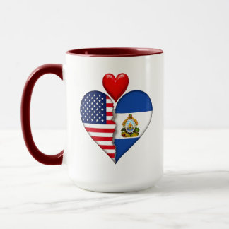 USA Honduras Hjärtflaggor Hispanic Heritage Mugg