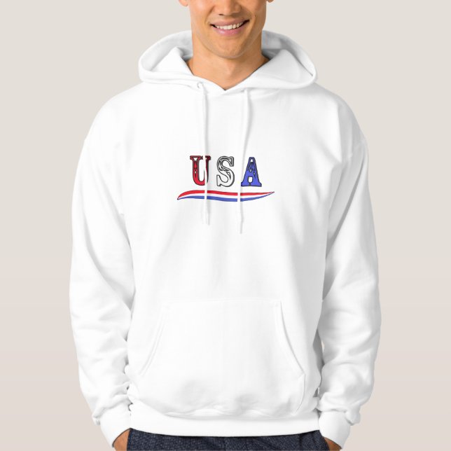 USA Hoody Tröja Med Luva (Framsida)