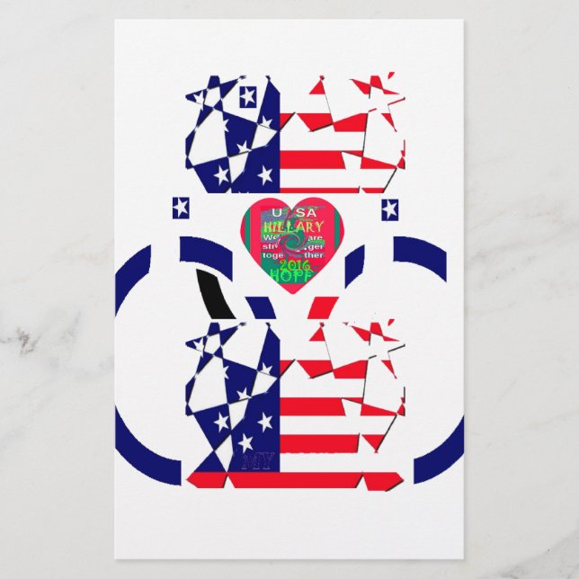 USA Hope BeSnyval Fantastisk National Flagga Desig (Framsida)