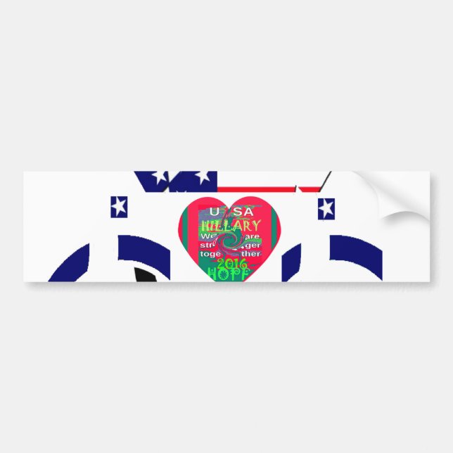 USA Hope BeSnyval Fantastisk National Flagga Desig Bildekal (Framsidan)