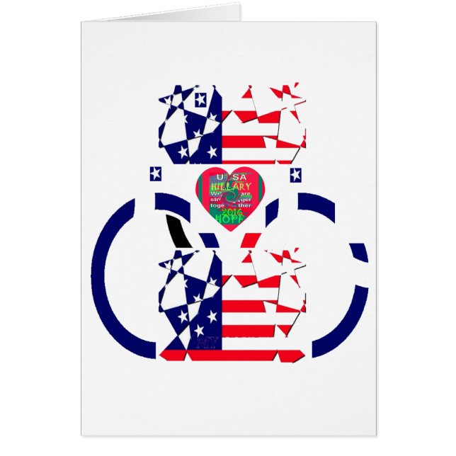 USA Hope BeSnyval Fantastisk National Flagga Desig Hälsningskort (Framsidan)