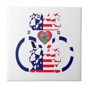 USA Hope BeSnyval Fantastisk National Flagga Desig Kakelplatta