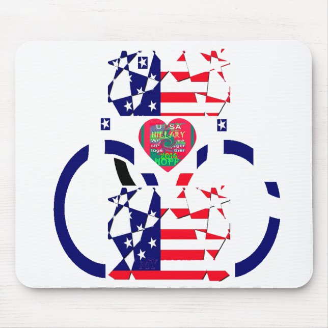 USA Hope BeSnyval Fantastisk National Flagga Desig Musmatta (Framsidan)