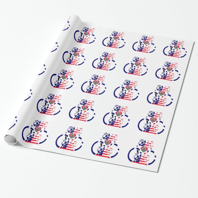 USA Hope BeSnyval Fantastisk National Flagga Desig Presentpapper (Utrullad)