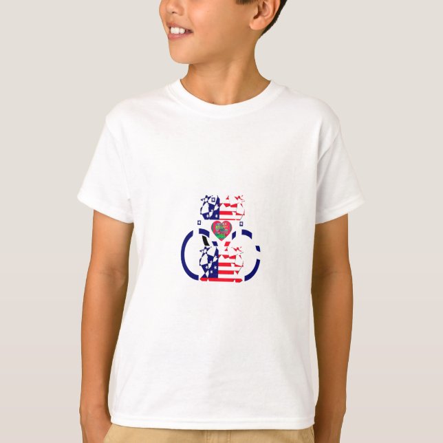 USA Hope BeSnyval Fantastisk National Flagga Desig Tee Shirt (Framsida)