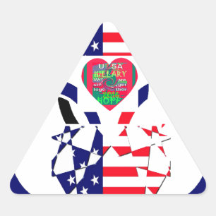 USA Hope BeSnyval Fantastisk National Flagga Desig Triangelformat Klistermärke