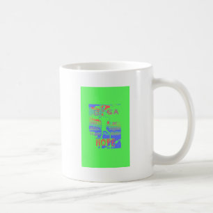 USA Hope: Neon Lemon & Orange Art Kaffemugg