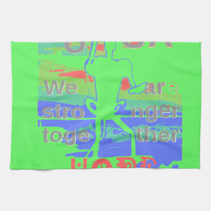 USA Hope: Neon Lemon & Orange Art Kökshandduk