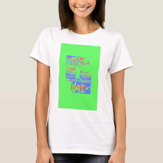 USA Hope: Neon Lemon & Orange Art Tee (Framsida)