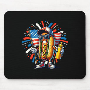 Usa Hot Dog Amerikansk Flagga Usa 4 Juli Fourth P Musmatta
