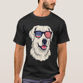 USA Hund älskare - Coola Valp med amerikanska Flag T Shirt