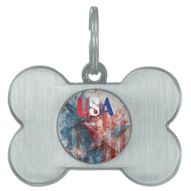 USA Husdjurs-ID-märke ID-bricka Husdjur (Framsidan)