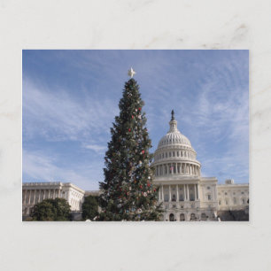 USA HUVUDSTAD BACKE JULGRAN HELG VYKORT