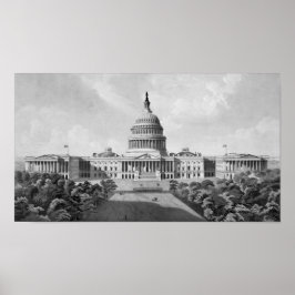 USA HUVUDSTAD BYGGNAD POSTER