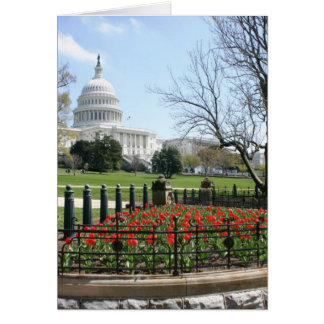 USA HUVUDSTAD BYGGNAD VÅR HÄLSNINGSKORT