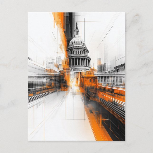 USA-Huvudstad Washington DC Cityscape Card Vykort (Framsida)