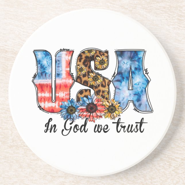 USA I God We Trust | Christian | Solros Underlägg (Framsidan)