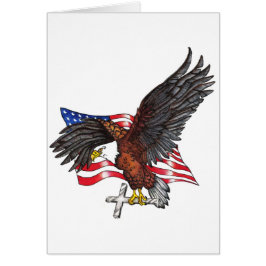USA I God We Trust Eagle Hälsningskort
