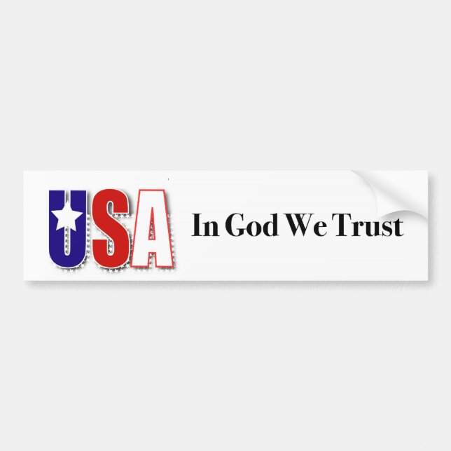 USA "i gud litar på vi" bildekalet Bildekal (Framsidan)