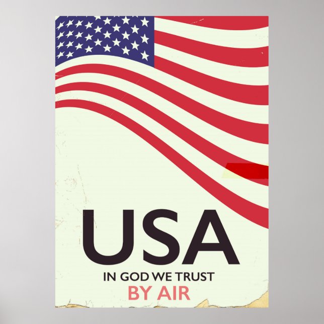 USA "I Gud vi Litar" vintageaffisch Poster (Framsidan)