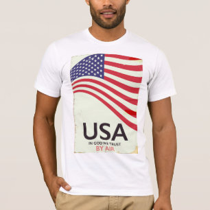 USA "I Gud vi Litar" vintageaffisch T-shirt