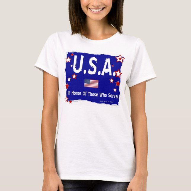 USA i honor av veterinärer T Shirt (Framsida)