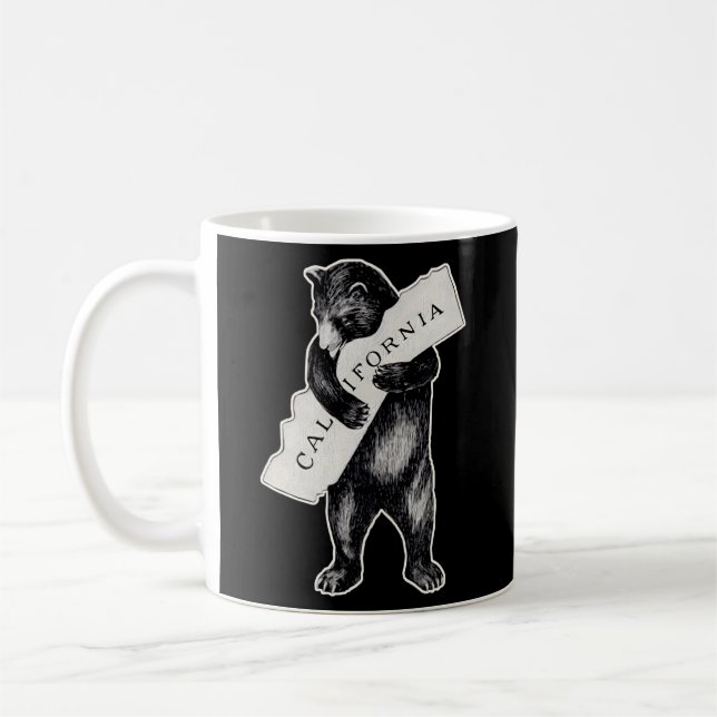 Usa I Kärlek California Art-Retro Cali Bear Hug Kaffemugg (Vänster)