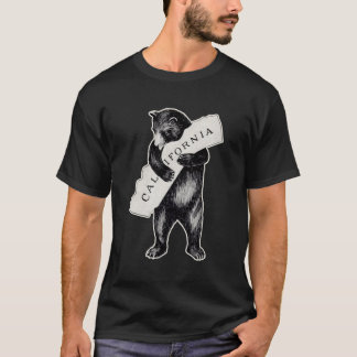 Usa I Kärlek California Art-Retro Cali Bear Hug T Shirt