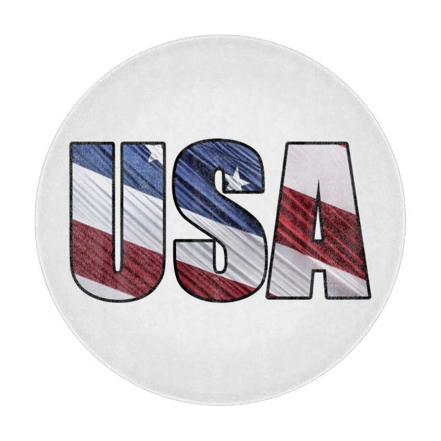 USA i Red White och Blue American Patriotic Flagga (Framsidan)