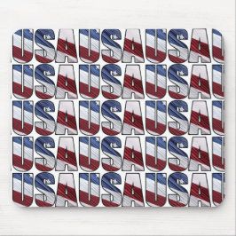 USA i Red White och Blue American Patriotic Flagga Musmatta