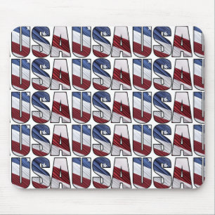 USA i Red White och Blue American Patriotic Flagga Musmatta