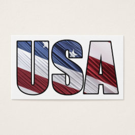 USA i Red White och Blue American Patriotic Flagga Visitkort