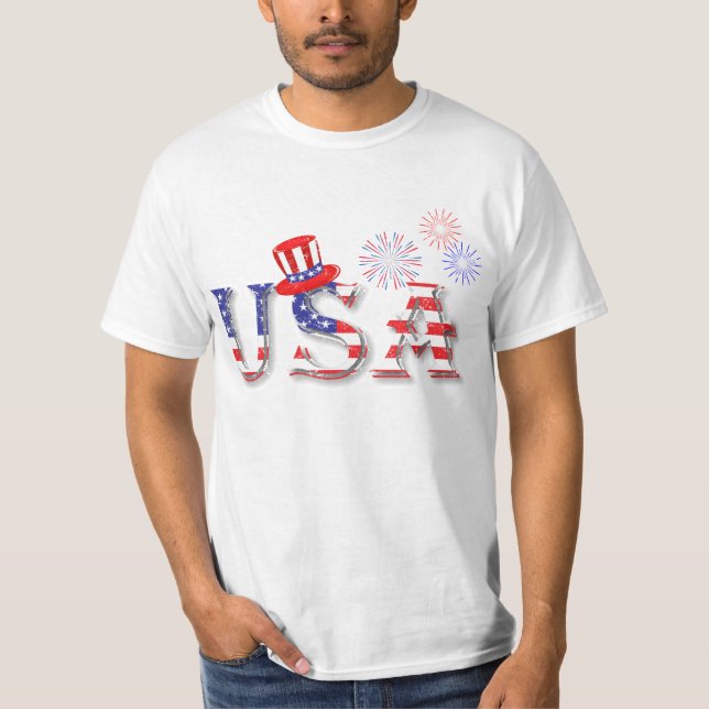 USA i STARS OCH STRIPES T Shirt (Framsida)
