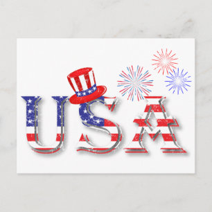 USA i STARS OCH STRIPES Vykort