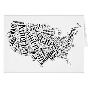 USA i Tagxedo Hälsningskort