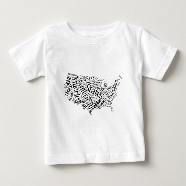 USA i Tagxedo T-shirt (Framsida)
