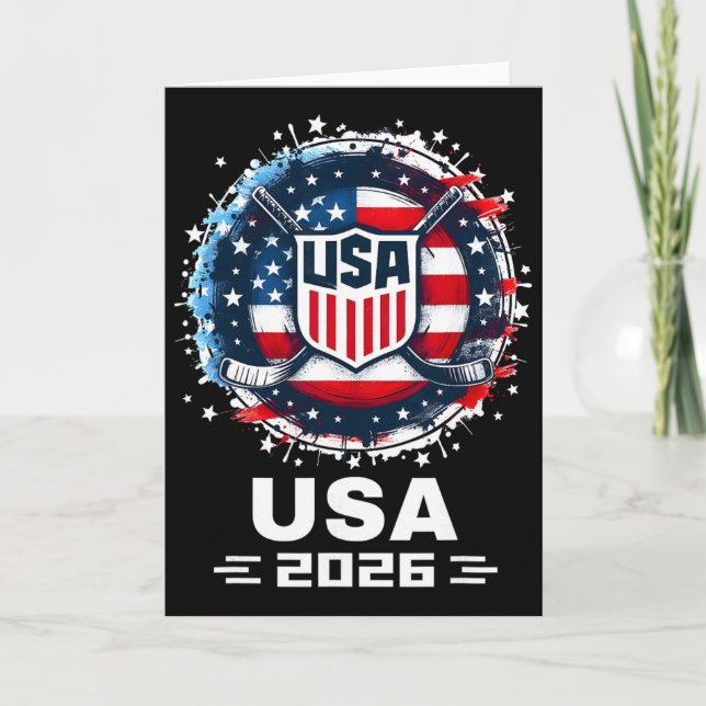 Usa Ice Hockey 2026 Hockey 2026 Usa 2026  Kort (Framsida)