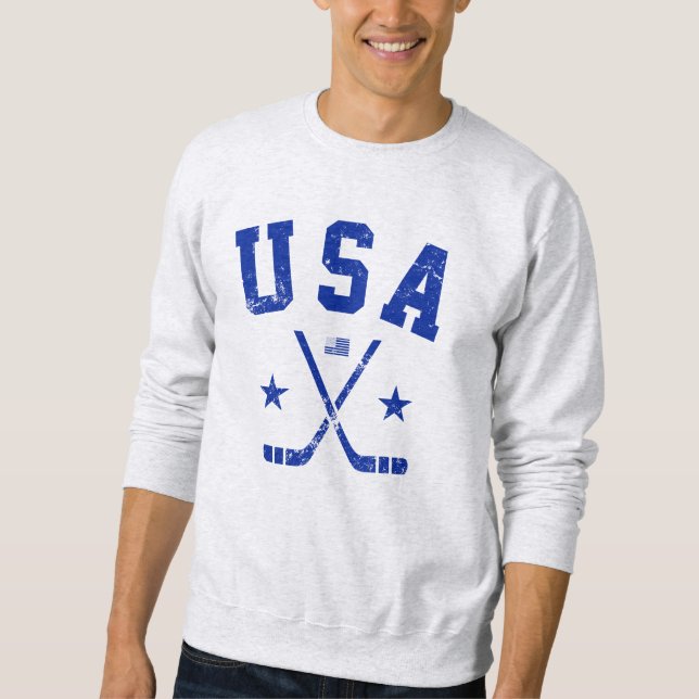 USA Ice Hockey Lång Ärmad Tröja (Framsida)