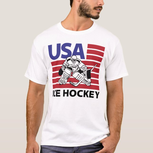 USA Ice Hockey T Shirt (Framsida)
