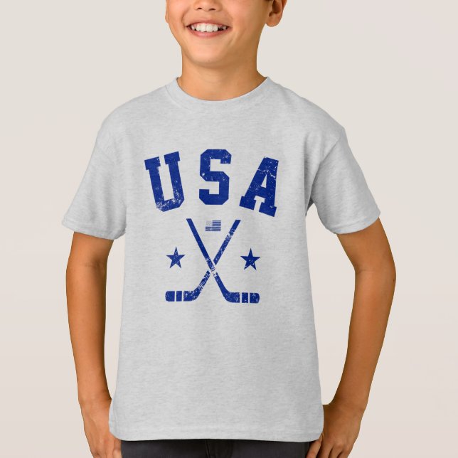 USA Ice Hockey T-Shirt (Framsida)