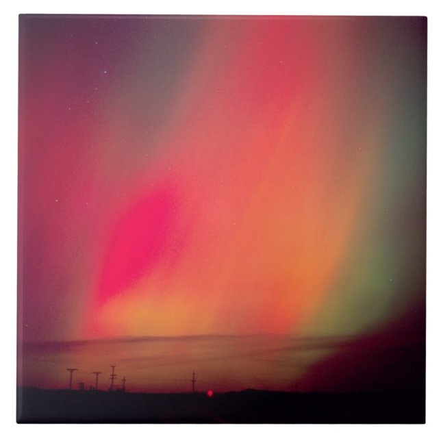 USA, Idaho. Aurora borealis, norra ljus vid Kakelplatta (Framsidan)