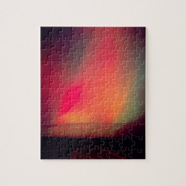 USA, Idaho. Aurora borealis, norra ljus vid Pussel (Vertikal)