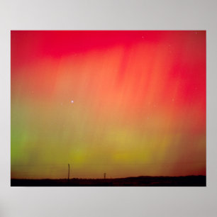 USA, Idaho. Aurora borealis, norrsken kl 2 Poster