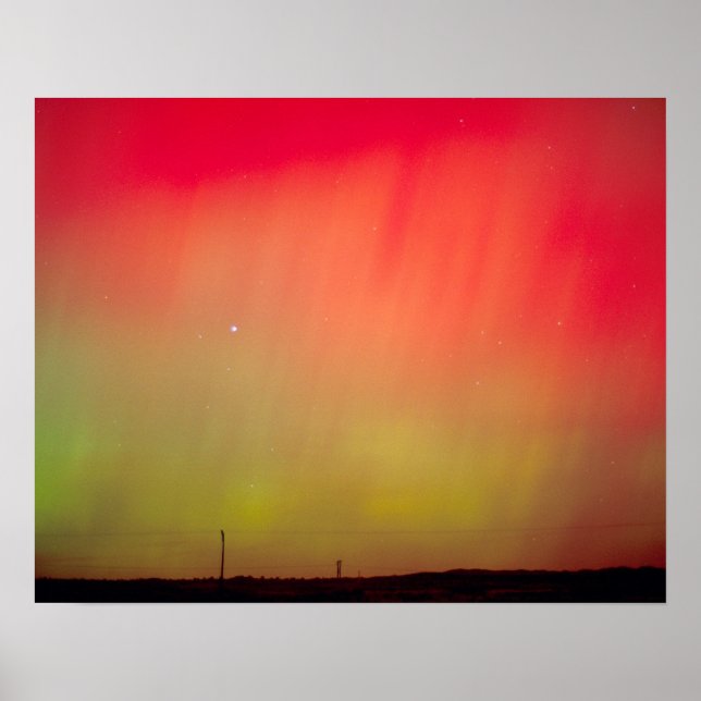 USA, Idaho. Aurora borealis, norrsken kl 2 Poster (Framsidan)
